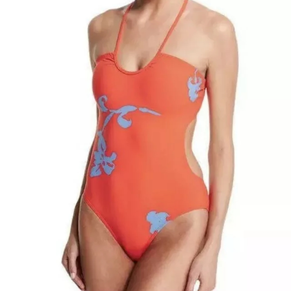 ✨✨ SOLD✨✨Tory Burch TALISA Orange bathingsuit
